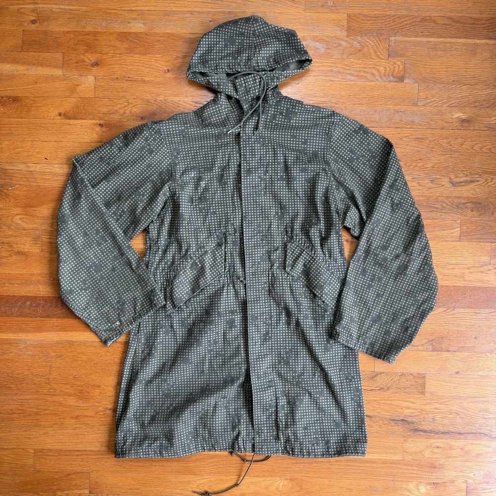 Vintage 1980s US Military Night Desert Camo Fishtail Parka Sz Small